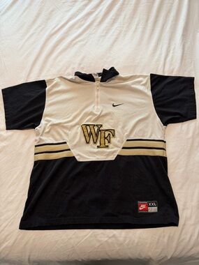 Nike Wake Forest WF Black and Cream Quarter-Zip Pullover